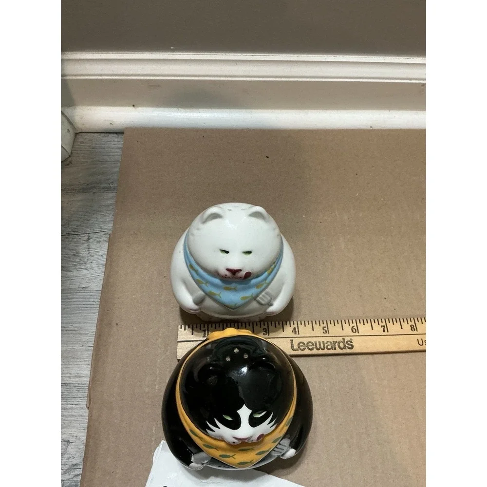 Vintage Fat Cat Salt and Pepper‎ Shakers: Clay Art San Francisco, 1992